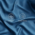 Bedsure California King Sheet Sets, Cooling Sheets, Rayon Derived from Bamboo, Breathable & Soft, Deep Pocket Up to 16 Inches, Hotel Luxury Silky Bedding for Hot Sleepers, Peacock Blue