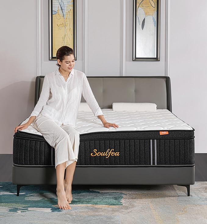 Full Size Mattress,10 Inch Hybrid Full Mattress in a Box with Memory Foam & Individual Pocket Spring for Edge Support,Pressure Relief,Medium Firm,CertiPUR-US.