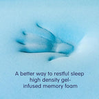 Subrtex Mattress Topper, Gel-Infused Memory Foam Mattress Topper, High Density Cooling Bed Topper Pad with Breathable Removable Fitted Cover CertiPUR-US Certified (3 Inch, Queen)