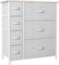 YITAHOME Dresser with 7 Drawers - Fabric Storage Tower, Organizer Unit for Living Room, Hallway - Sturdy Steel Frame, Wooden Top & Easy Pull Fabric Bins
