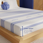 Vibe Gel Memory Foam Mattress, Fiberglass Free 8-Inch CertiPUR-US Certified Bed-in-a-Box, California King, White