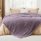 Bedsure GentleSoft Light Purple Fleece Blanket for Couch - Cozy Soft Blankets for Women, Cute Small Throws for Girls, 108x90 Inches