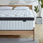 King Mattress, 14 Inch Innerspring Hybrid Mattress in a Box with Gel Memory Foam, Individually Wrapped Encased Coil Pocket Spring Mattresses, Pressure Relief, Medium Firm Support,76"*80"*14"