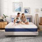 10 Inch King Size Mattress, Gel Cooling Memory Foam Mattress in A Box, Medium Firm Feel for Back Pain Relief, CertiPUR US Certified