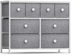 Sorbus Dresser with 8 Drawers - Chest Clothing Organizer Unit with Steel Frame Wood Top Knob Handle Easy Pull Fabric Bins - Large Storage Furniture for Bedroom, Hallway, Living Room, Nursery & Closet
