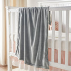 BEDELITE Baby Blankets for Boys and Girls 30" x 40", Soft Cozy Fuzzy Fleece Blanket for Kids Infant Newborn, Warm and Breathable Toddler Blanket for Crib Stroller Bed Travel, Grey