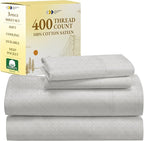 California Design Den Printed Twin XL Sheet Sets - 400 Thread Count, Natural 100% Cotton Sateen, Deep Pocket Extra Long Twin Sheets Set, Cooling and Durable Bedding Set - Taupish-Sage Crosshatch