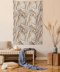 Lunarable Paisley Tapestry, Vintage Plant Pattern with Natural Inspirations Soft Color Palette Batik Style, Wall Hanging for Bedroom Living Room Dorm Decor, 40" X 60", Beige Tan Brown