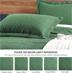 Love's cabin King Size Quilt Set Olive Green Bedspreads - Soft Bed Summer Lightweight Bedspread Comforter - Modern Style Coin Pattern Coverlet for All Season - 3 Pieces (1 Quilt, 2 Pillow Shams)