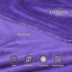 Catalonia Wearable Fleece Blanket with Sleeves and Foot Pockets for Adult Women Men, Micro Plush Comfy Wrap Sleeved Throw Blanket Robe Large, Purple