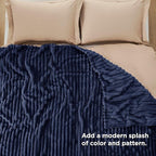 Bedsure GentleSoft Blue Fleece Blanket for Couch - Cozy Soft Blankets for Women, Cute Small Throws for Girls, 108x90 Inches