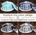 Urban Villa Dish Cloth 100% Cotton Pack of 8, Highly Absorbent Quick Drying Soft Premium Dish Towels for Kitchen with Hanging Loop Hand & Tea Towels - 12x12 Inch, (Indigo Blue & White, Striped)