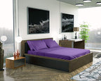 DREAMCARE California King Sheet Sets – 6 pcs Cooling Bed Sheets – up to 21” Deep Cal King Sheets – 2500 Supreme Collection – Extra Soft 100% Brushed Microfiber Hotel Luxury with Side Pocket – Purple