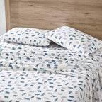 Eddie Bauer- Full Sheet Set, Cotton Flannel Bedding Set, Brushed for Extra Softness, Cozy Home Décor (Bear Mountain Grey, Full)