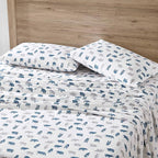 Eddie Bauer- Twin Sheet Set, Cotton Flannel Bedding Set, Brushed for Extra Softness, Cozy Home Décor (Bear Mountain Grey, Twin)