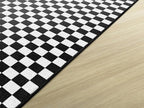 Flagship Carpets Schoolgirl Style Black and White Checkerboard Educational Area Rug for Kids Room Seating Décor, Children's Classroom, Play Carpet for Teaching and Playroom, 5' x 7'6"