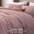 Bedsure Twin/Twin XL Comforter Set - Dusty Rose Soft Bedding for All Seasons, Cationic Dyed Bed Set, 2 Pieces, 1 Twin Size Comforter (68"x88") and 1 Pillow Sham (20"x26"+2")