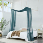 Warm Home Designs 24 Feet Long Dusty Blue Sheer Window Scarf. These XXL Length Valance Scarves 54 X 288 Inches in Size. Great as Bed Canopy or Wedding Arch Draping Fabric. AM Dusty Blue 288"