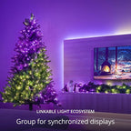 Twinkly App-Controlled 105ft Smart String LED Lights with 400 RGB+W LEDs- WiFi & Bluetooth Connectivity, Sync with Music, Indoor/Outdoor Use (IP44), Compatible with Google Assistant & Amazon Alexa