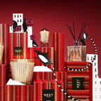 NEST New York Reed Diffuser, Holiday - 5.9 fl oz - Fragrance for Up to 90 Days - Reusable, Refillable Glass Holder - Includes 8 All-Natural Reed Sticks - Flame Free