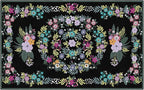 Flagship Carpets Schoolgirl Style Vintage Floral Educational Area Rug for Kids Room Seating Décor, Children's Classroom, Play Carpet for Teaching and Playroom, 7'6" x 12', Black & Multi