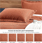 Love's cabin King Size Quilt Set Umber Bedspreads - Soft Bed Summer Lightweight Bedspread Comforter - Modern Style Coin Pattern Coverlet for All Season - 3 Pieces (1 Quilt, 2 Pillow Shams)