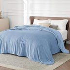 Bedsure GentleSoft Fleece King Size Blankets for Bed Light Blue - Soft Lightweight Plush Cozy Fuzzy Luxury Microfiber, 108x90 inches