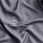 Bedsure King Size Sheets Set, Cooling Sheets for Hot Sleepers, Rayon Derived from Bamboo, Breathable & Soft, Deep Pocket Up to 16 Inches, Hotel Luxury Silky Bedding, Dark Grey