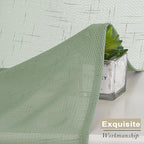 Aiyufeng Kirei 36 Inch Sage Green Linen Sheer Curtains - Faux Linen Semi Transparent Window Drapes Privacy UV Protection Short Curtains for Living Room, Home Office, Car, Kitchen, 30Wx36L, 2 Pcs
