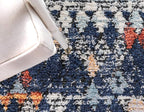 Rugs.com Morocco Collection Rug – 2' x 3' Navy Blue High-Pile Rug Perfect for Living Rooms, Large Dining Rooms, Open Floorplans