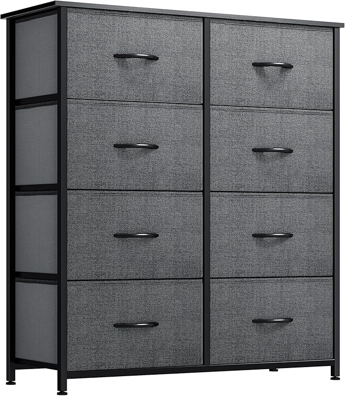 YITAHOME Dresser for Bedroom, Fabric Dresser with 8 Drawers, Tall Chest of Drawers for Closet