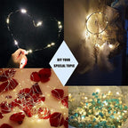 24 Packs Fairy Lights Battery Operated LED String Light 10.2FT 30LEDs Waterproof Copper Wire Firefly Light Mini Starry Moon Light for DIY Crafts Wedding Table Party Bedroom Christmas deco(Warm White)