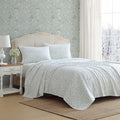 Laura Ashley - Flannel Sheets Queen Size, Anti-Pilling & Wrinkle Resistant Cotton, Touchably Soft for All-Season Comfort - Bed Sheets with Matching Pillowcases & Fitted Sheet (Brinna Green)