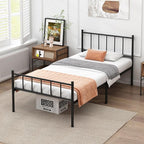 Twin XL Bed Frame-Classic Metal Platform Bed Frame,Mattress Foundation with Steel Slat Support,Under Foundation Storage,No Box Spring Needed, Easy Assembly,Twin XL Size