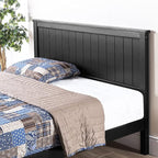 ZINUS Santiago Platform Bed Frame, Wood Slat Support, No Box Spring Needed, Easy Assembly, Queen, Black