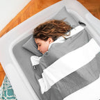 The Shrunks Inflatable Toddler Travel Bed with Safety Bumpers | Portable Toddler Bed for Kids | Toddler Air Mattress | Air Mattress with Bed Rails