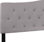 Flash Furniture Cambridge Tufted Upholstered King Size Headboard in Light Gray Fabric