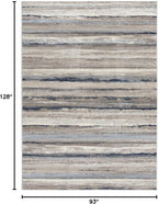 RUG BRANCH Havana 8' x 11' (7'9" X 10'8") Scandinavian Indoor Area Rug, Contemporary, Blue Brown - Living Room, Bedroom, Dining Room, and Kitchen