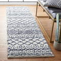 SAFAVIEH Arizona Shag Collection Area Rug - 2'3" x 12' Runner, Ivory & Slate, Non-Shedding & Easy Cleaning, Plush Thick Pile, Ideal for Living Room, Bedroom, Dining Space (ASG741M)