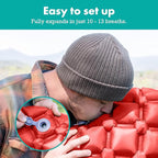 Ultralight Sleeping Mat - Inflatable & Compact Camping Air Mattress for Backpacking, Hiking- New