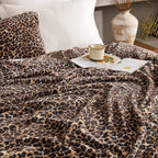 BEDELITE Leopard Print Throw Blanket – Soft Cheetah Blanket for Bed & Couch, Cozy Lightweight Fleece Animal Print Throw, 50"x 60", Brown