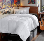 Utopia Bedding Comforter Duvet Insert, Quilted Comforter with Corner Tabs, Box Stitched Down Alternative Comforters Twin XL Size (White)