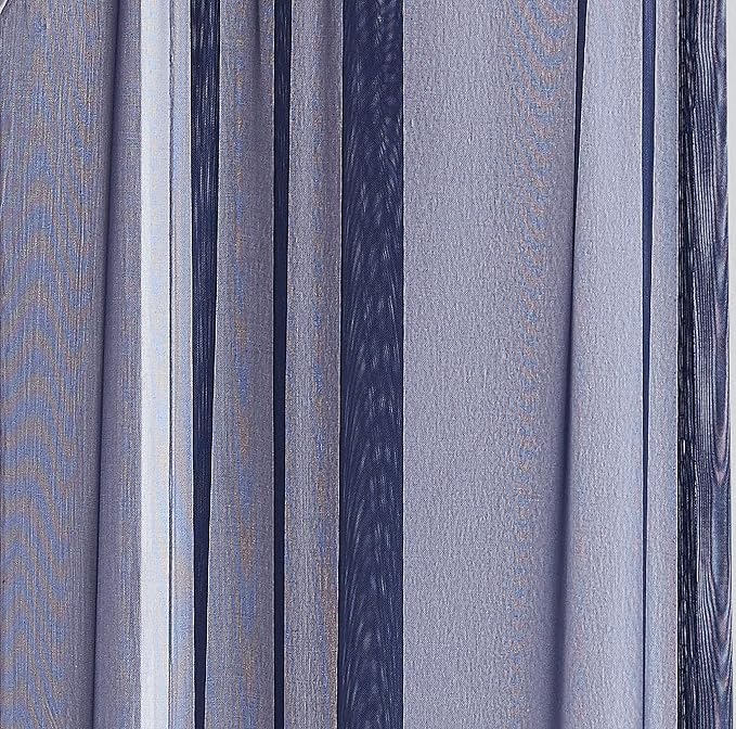 LinenZone Navy Window Scarf Valance in 144 Inch Size. Use Window Scarves as Canopy Bed or Backdrop Curtains, Curtain Scarf, or Sheer Fabric for Draping. (Amazing 55 x 144, Navy)