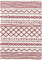 SAFAVIEH Arizona Shag Collection Accent Rug - 3'2" x 5', Ivory & Red, Moroccan Design, Non-Shedding & Easy Care, 1.6-inch Thick Ideal for High Traffic Areas in Entryway, Living Room, Bedroom (ASG741P)