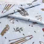 Eddie Bauer - Queen Sheets, Cotton Flannel Bedding Set, Brushed For Extra Softness, Cozy Home Decor (Snow Days, Queen)