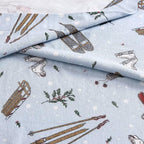 Eddie Bauer - Full Sheets, Cotton Flannel Bedding Set, Brushed For Extra Softness, Cozy Home Decor (Snow Days, Full)