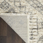 Nourison Home Scandinavian Shag Ivory/Grey 5'3" x 7'9" Area Rug, Easy Clean, Non Shedding, Bed Room, Living Room, Dining Room, Kitchen (5x8)