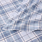 Laura Ashley - Flannel Sheets King Size, Anti-Pilling & Wrinkle Resistant Cotton, Touchably Soft for All-Season Comfort - Bed Sheets with Matching Pillowcases & Fitted Sheet (Mulholland Plaid Blue)