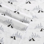 Eddie Bauer - Twin Sheets, Cotton Flannel Bedding Set, Brushed For Extra Softness, Cozy Home Decor (Dog Friends White, Twin)