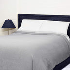 COTTON CRAFT Soft Cotton Thermal Blanket - Plush Herringbone Twill - All Season Luxurious Breathable Skin Friendly Lightweight Cooling Throw Blanket - Sofa Couch Travel Camping Dorm - King Grey